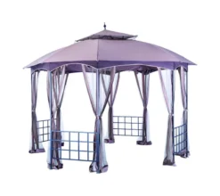Living Accents Polyester Octagon Gazebo 113.6 Ft. H