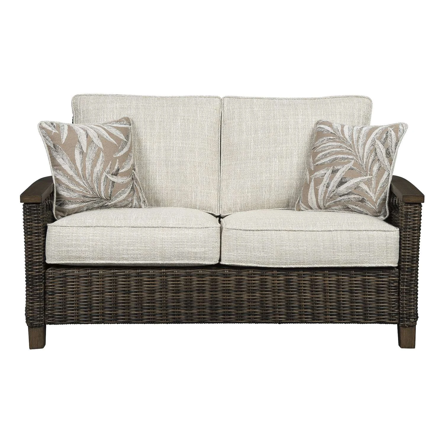Signature Design By Ashley Paradise Trail Brown Aluminum Frame Conversation Loveseat Brown 3 Signature Design By Ashley Paradise Trail Brown Aluminum Frame Conversation Loveseat Brown - Image 3