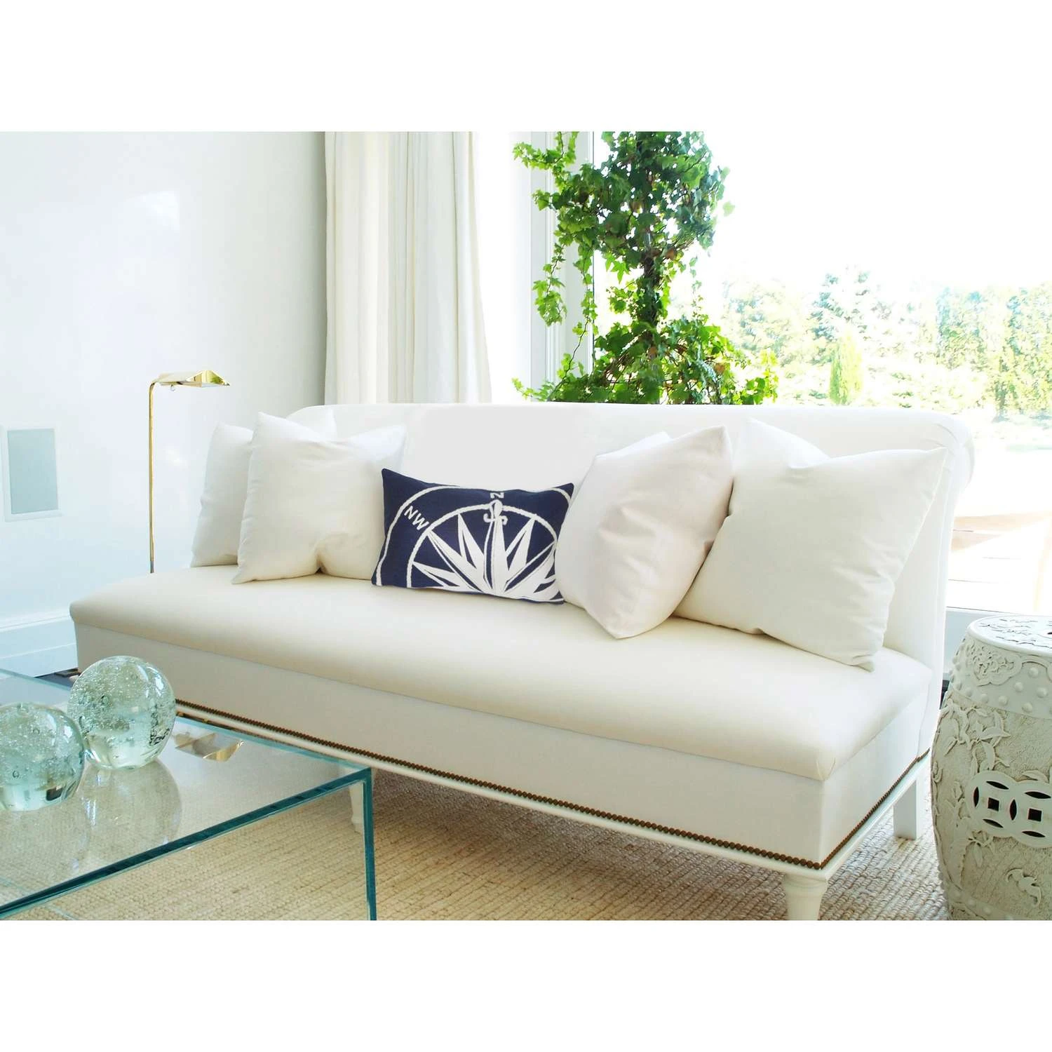 Liora Manne Visions II Marine Compass Polyester Throw Pillow 12 In. H X 2 In. W X 20 In. L 3 Liora Manne Visions II Marine Compass Polyester Throw Pillow 12 In. H X 2 In. W X 20 In. L - Image 3