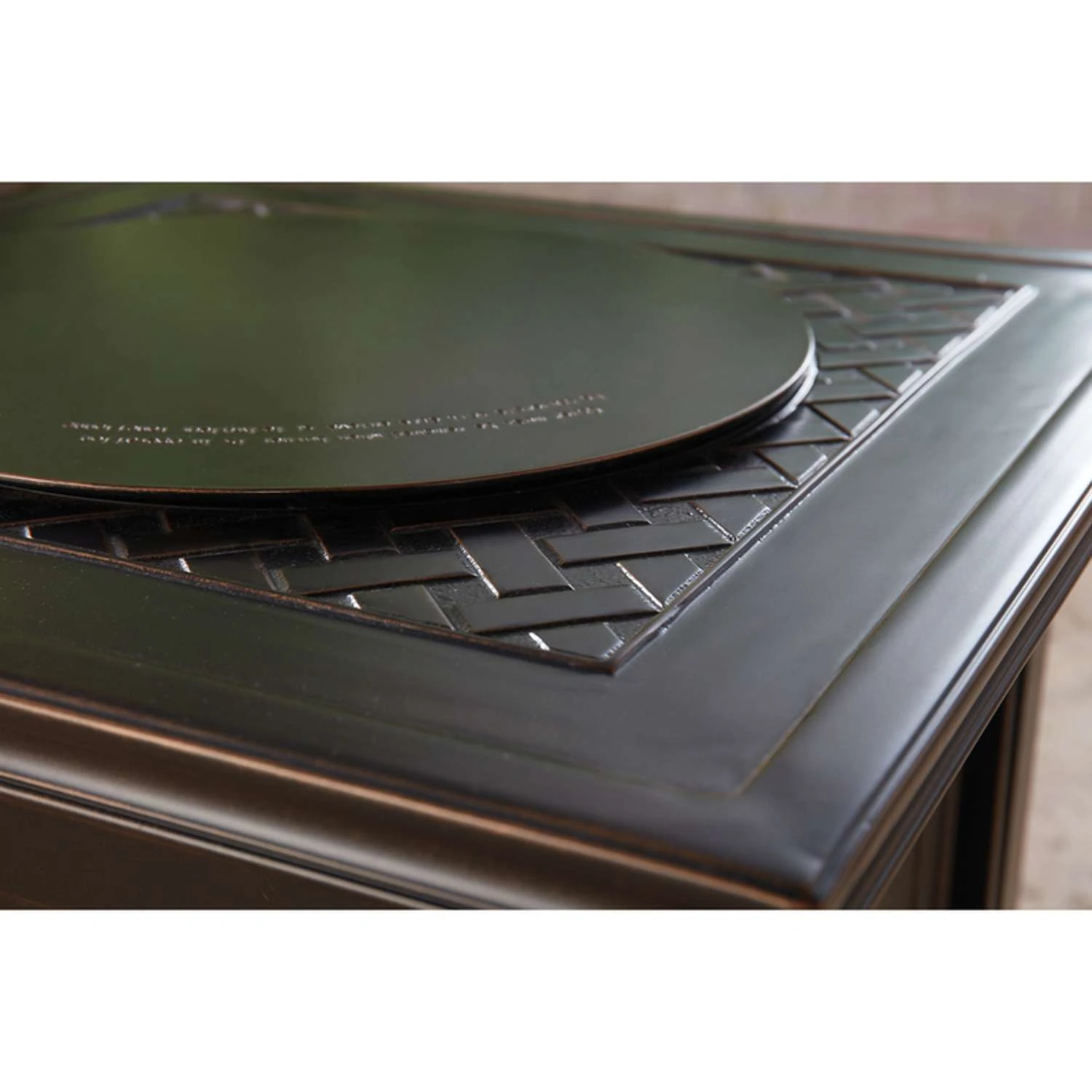 Hanover Orleans 5 Pc Chocolate Brown Steel Woven Fire Pit Set Avocado Green 5 Hanover Orleans 5 Pc Chocolate Brown Steel Woven Fire Pit Set Avocado Green - Image 5