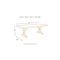 Signature Design By Ashley Beachcroft Beige Rectangular Stone Dining Table -Patio Paradise Shop 7c773c46 2b87 4e37 ac6e d81311b7843f
