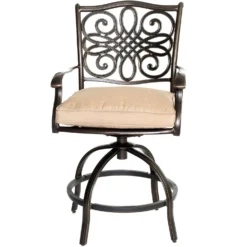 Hanover Monaco 5 Pc Bronze Aluminum High Dining Set Tan -Patio Paradise Shop 7db7eabf 3251 4f98 adb3 df38e2db7cd0