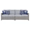 Signature Design By Ashley Naples Beach Gray Aluminum Frame Loveseat Blue