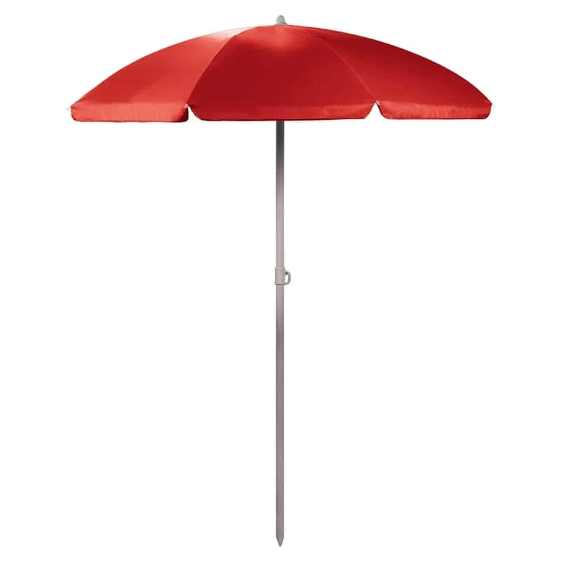 Picnic Time Oniva Vibe 5.5 In. Tiltable Red Beach Umbrella 1 Picnic Time Oniva Vibe 5.5 In. Tiltable Red Beach Umbrella