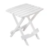 Adams® Adams Quik-Fold White Rectangular Resin Folding Side Table