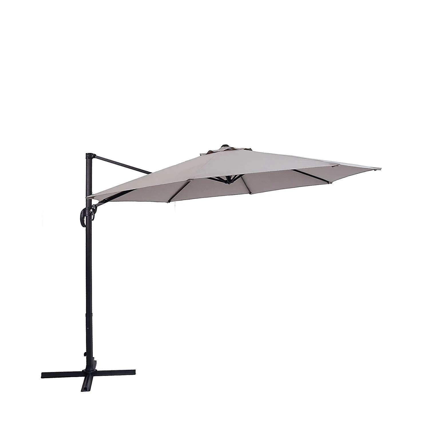 Living Accents Offset 10 Ft. Tiltable Beige Patio Umbrella 2 Living Accents Offset 10 Ft. Tiltable Beige Patio Umbrella - Image 2