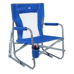 GCI Outdoor Beach Rocker Saybrook Blue Beach Folding Rocker
