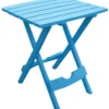 Adams® Adams Quik-Fold Pool Blue Rectangular Resin Folding Side Table