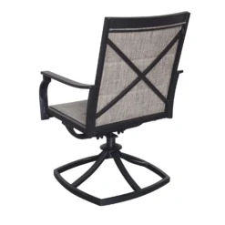 Living Accents Clark 7 Pc Black Steel Casual Dining Set Beige -Patio Paradise Shop 866f4f1f 7dad 4743 ac47 4c7de2fccc28