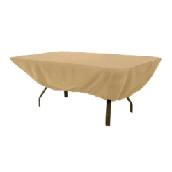 Classic Accessories Terrazzo 23 In. H X 44 In. W X 72 In. L Brown Polyester Table Cover