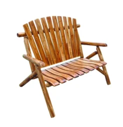 Jack Post Northwoods Brown Wood Frame Log Chair