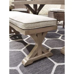 Signature Design By Ashley Beachcroft Brown Aluminum Frame Dining Bench Beige 9 Signature Design By Ashley Beachcroft Brown Aluminum Frame Dining Bench Beige -Patio Paradise Shop 882838dc aa94 4da7 acec 2173e0a97a07