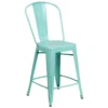 Flash Furniture 1 Pk Mint Green Metal Contemporary Bar Stool