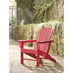 Signature Design By Ashley Sundown Treasure Red HDPE Frame Adirondack Armchair
