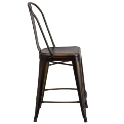 Flash Furniture 1 Pk Brown Metal Contemporary Bar Stool -Patio Paradise Shop 8bfc94db 4621 44f0 84ce 70c5c6de7a23