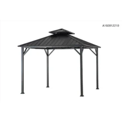 Living Accents Steel Hardtop Gazebo 10 Ft. H X 10 Ft. W X 10 Ft. L