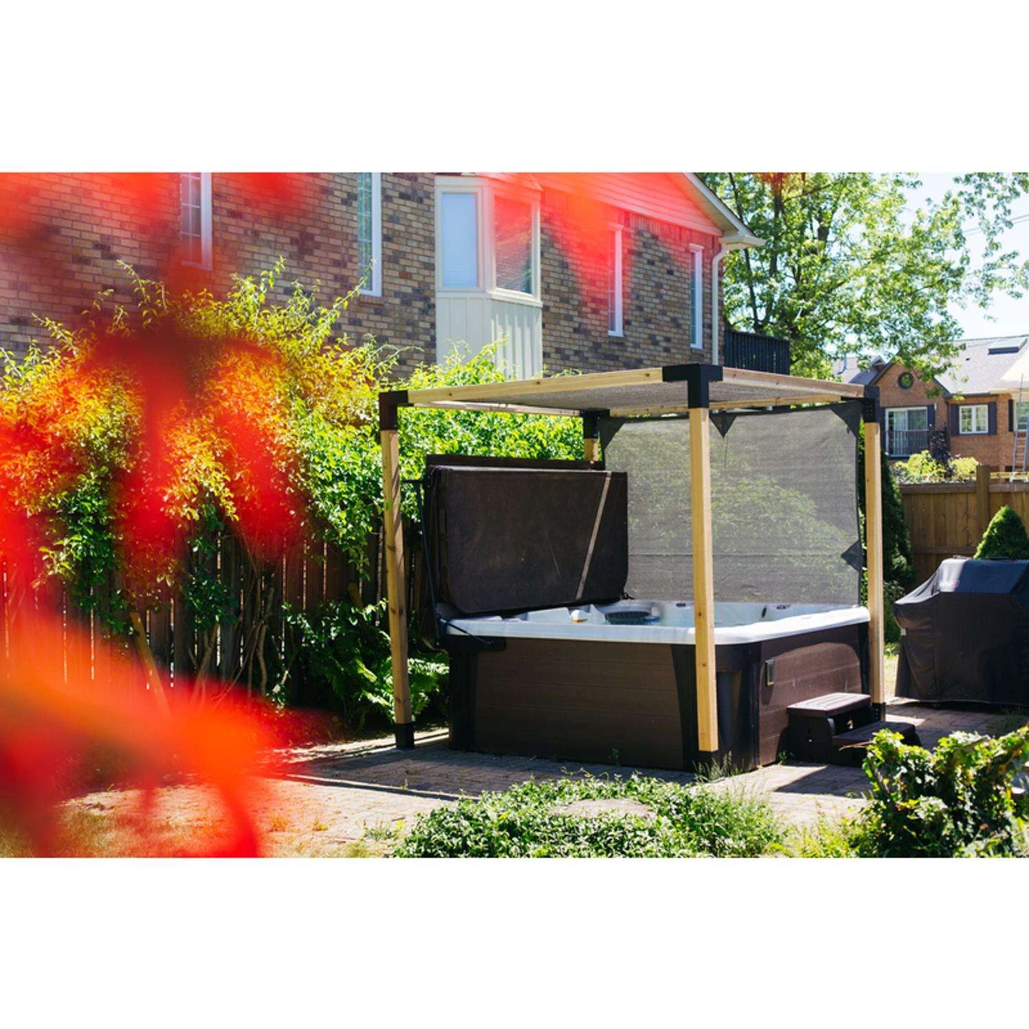 Toja Grid Polyethylene Shade Cloth 10 Ft. H X 10 Ft. W 7 Toja Grid Polyethylene Shade Cloth 10 Ft. H X 10 Ft. W - Image 7