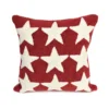 Liora Manne Frontporch Red Stars Polyester Throw Pillow 18 In. H X 2 In. W X 18 In. L