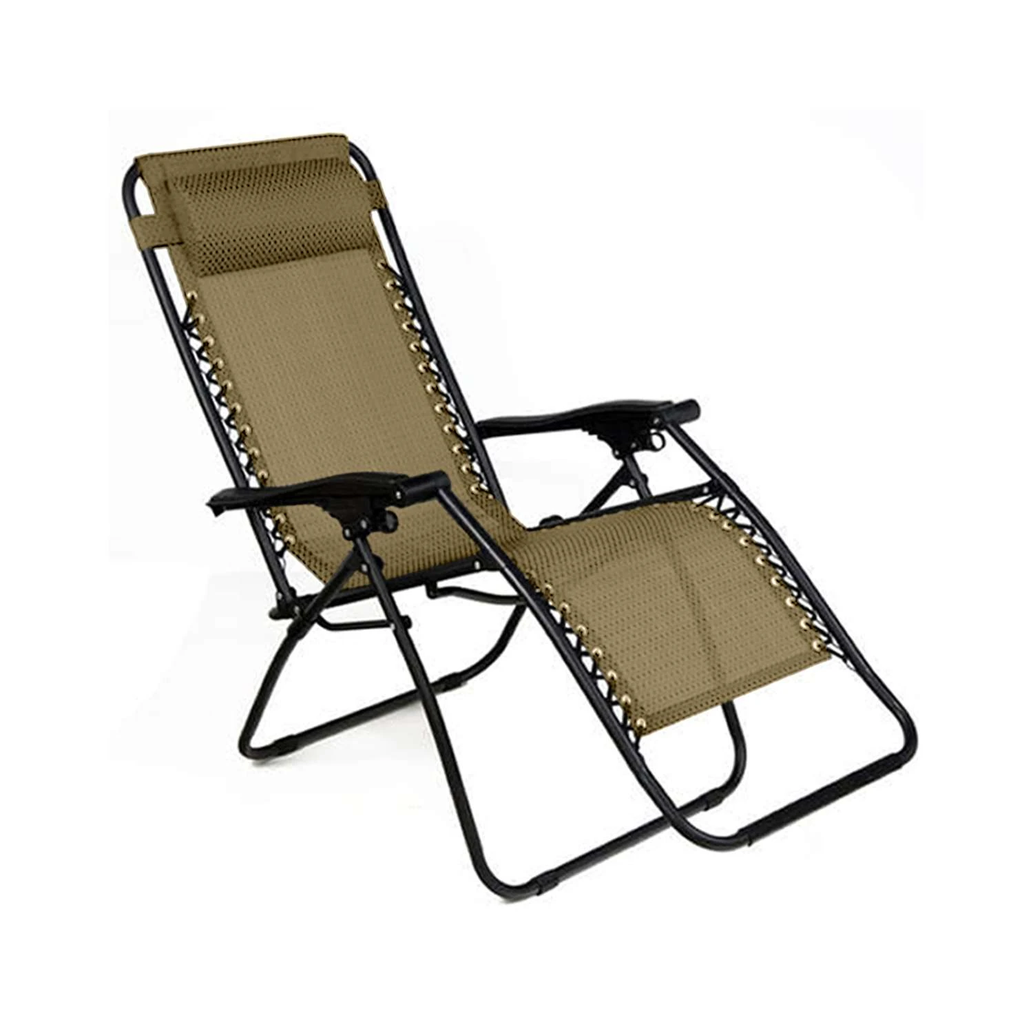 Living Accents Multi-Position Tan Zero Gravity Folding Lounger 1 Living Accents Multi-Position Tan Zero Gravity Folding Lounger