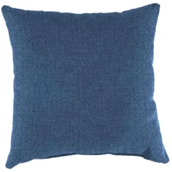 Jordan Manufacturing Blue Knife Edge Polyester Throw Pillow 4 In. H X 16 In. W X 16 In. L