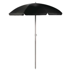 Picnic Time Oniva Vibe 5.5 Ft. Tiltable Black Beach Umbrella