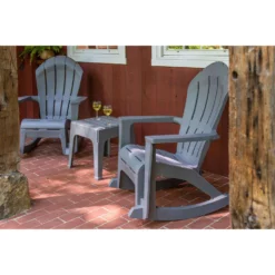 Adams® Adams Big Easy Westport Gray Resin Frame Adirondack Rocker -Patio Paradise Shop 957c8ce4 ee31 4e0a 9d2d 48177f29aba8
