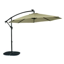 Living Accents 10 Ft. Tiltable Tan Offset Umbrella