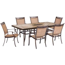 Hanover Fontana 7 Pc Brown Dining Set