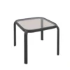 Living Accents Roscoe Black Square Glass Slat Top Side Table