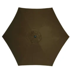 Living Accents 9 Ft. Tiltable Brown Market Umbrella