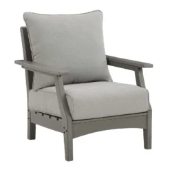 Signature Design By Ashley Visola Gray HDPE Frame Relaxer Lounge Chair Gray