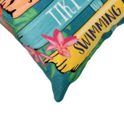 Liora Manne Illusions Multicolored Summer Signs Polyester Throw Pillow 6 In. H X 18 In. W X 18 In. L -Patio Paradise Shop a06b2576 52b3 4a27 9da0 3f2062f356e0