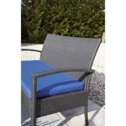 Signature Design By Ashley Alina Gray Resin Frame Conversation Loveseat Set Blue -Patio Paradise Shop a2e14087 6d26 48d7 ac92 fd7e073b8f7b