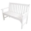 Ivy Terrace White Resin Traditional Garden Bench 35.25 In. H X 24 In. L X 48.5 In. D
