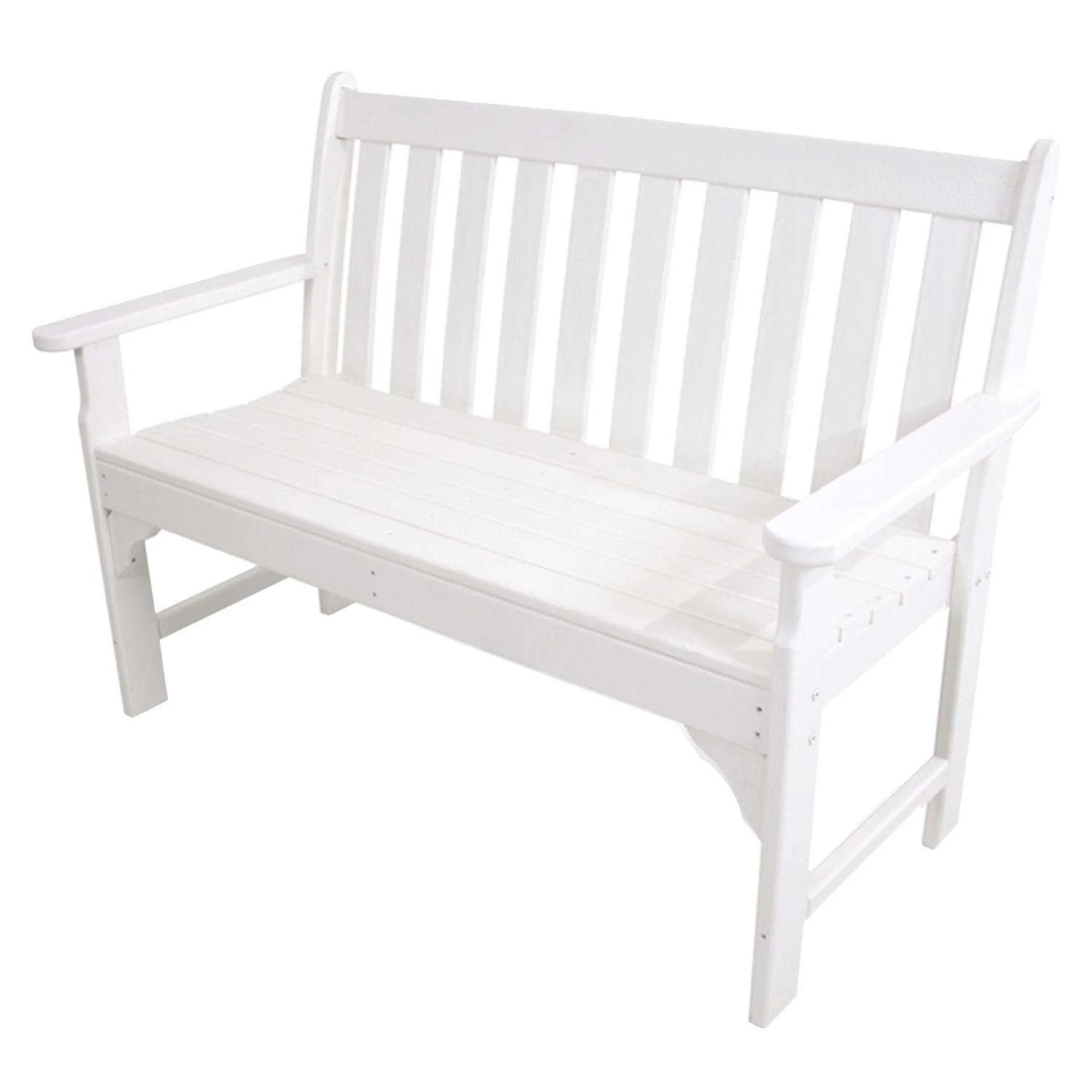 Ivy Terrace White Resin Traditional Garden Bench 35.25 In. H X 24 In. L X 48.5 In. D 1 Ivy Terrace White Resin Traditional Garden Bench 35.25 In. H X 24 In. L X 48.5 In. D