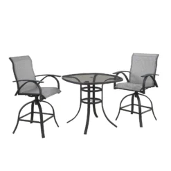 Living Accents Roscoe Black Square Glass Balcony Table -Patio Paradise Shop a419a8ae 5d35 459b a513 056c691101a5