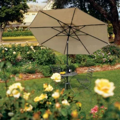 Coolaroo 11 Ft. Tiltable Beige Market Umbrella -Patio Paradise Shop a4c2e862 ce2e 49d7 a7b7 d4e0f5c213dd
