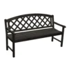 Jack Post Black Wood Patio Bench 36.25 In. H X 60.25 In. L X 25.25 In. D