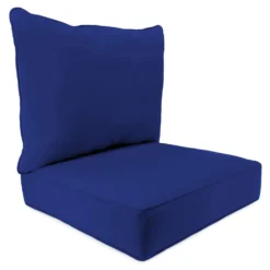 Jordan Manufacturing Blue Polyester Deep Seating Cushion