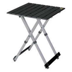 GCI Outdoor Compact Camp Table 20 Black Rectangular Aluminum Folding Camp Table