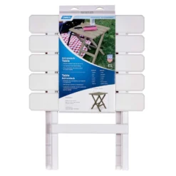 Camco White Square Plastic Folding Adirondack Table