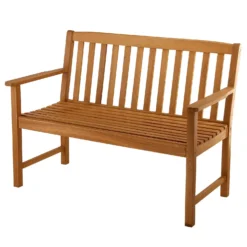 National Outdoor Living Grandis Brown Wood Park Bench 35 In. H X 47 In. L X 35 In. D