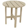 Ivy Terrace Classics Tan Round PolyWood Contemporary Side Table
