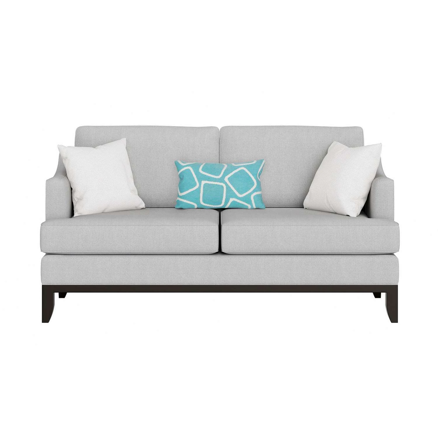 Liora Manne Visions I Aqua Squares Polyester Throw Pillow 12 In. H X 2 In. W X 20 In. L 2 Liora Manne Visions I Aqua Squares Polyester Throw Pillow 12 In. H X 2 In. W X 20 In. L - Image 2