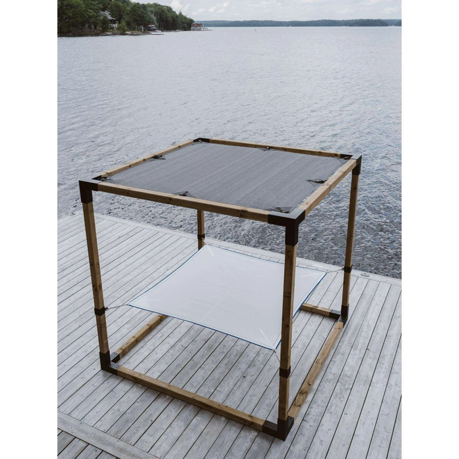 Toja Grid Polyethylene Shade Cloth 10 Ft. H X 10 Ft. W 3 Toja Grid Polyethylene Shade Cloth 10 Ft. H X 10 Ft. W - Image 3