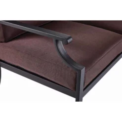 Living Accents Wilshire 4 Pc Black Steel Deep Seating Sectional Brown -Patio Paradise Shop acbc1421 3b2a 4930 b97c bff6b049e73d