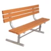 UltraSite Natural Collection Gray Steel Recycled Plastic Park Bench 36 In. H X 72 In. L X 24 In. D