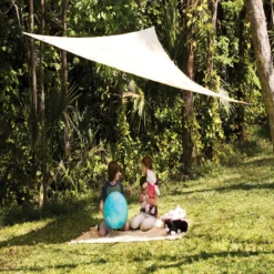 Coolaroo Polyethylene Modern Triangle Shade Sail Canopy 11.9 Ft. H X 11.9 Ft. W X 11.9 Ft. L -Patio Paradise Shop adc5f120 879d 4c28 a891 363fc5d68c52