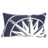 Liora Manne Visions II Marine Compass Polyester Throw Pillow 12 In. H X 2 In. W X 20 In. L