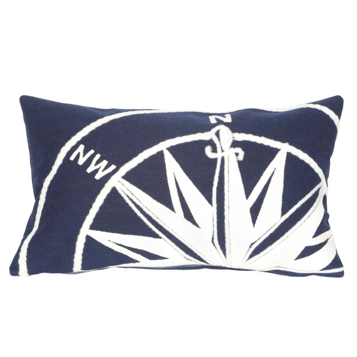 Liora Manne Visions II Marine Compass Polyester Throw Pillow 12 In. H X 2 In. W X 20 In. L 1 Liora Manne Visions II Marine Compass Polyester Throw Pillow 12 In. H X 2 In. W X 20 In. L